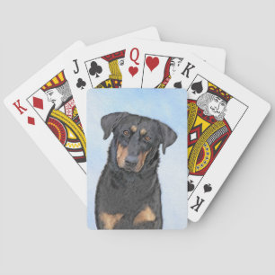 Beauceron-schildering - Kute Original Dog Art Pokerkaarten