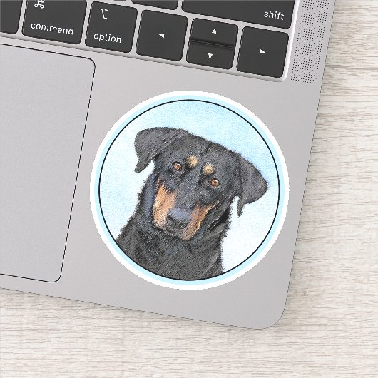 Beauceron-schildering - Kute Original Dog Art Sticker (Detail)