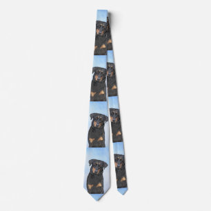 Beauceron-schildering - Kute Original Dog Art Stropdas