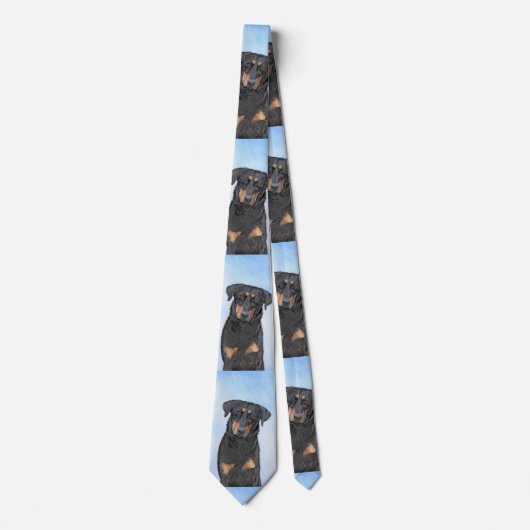 Beauceron-schildering - Kute Original Dog Art Stropdas (Voorkant)