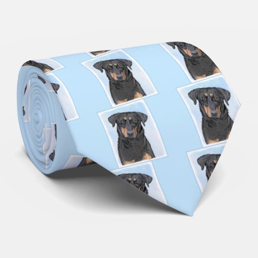 Beauceron-schildering - Kute Original Dog Art Stropdas (Opgerold)
