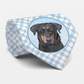 Beauceron-schildering - Kute Original Dog Art Stropdas (Opgerold)