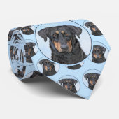 Beauceron-schildering - Kute Original Dog Art Stropdas (Opgerold)