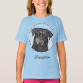 Beauceron-schildering - Kute Original Dog Art T-Sh T-shirt (Voorkant)