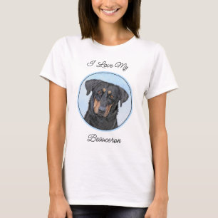 Beauceron-schildering - Kute Original Dog Art T-shirt