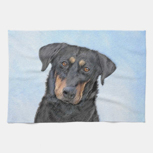 Beauceron-schildering - Kute Original Dog Art Theedoek