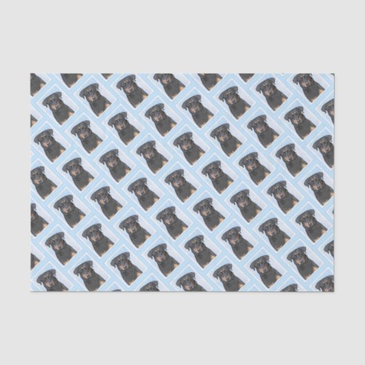 Beauceron-schildering - Kute Original Dog Art Tissuepapier (Voorkant)