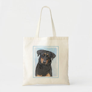 Beauceron-schildering - Kute Original Dog Art Tote Bag