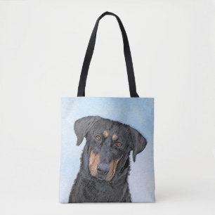 Beauceron-schildering - Kute Original Dog Art Tote Bag