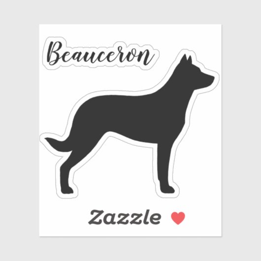 Beauceron Silhouette Sticker (Vel)