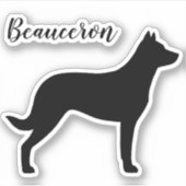 Beauceron Silhouette Sticker (Voorkant)