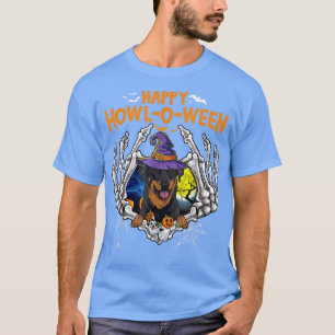 Beauceron Skeleton Heart Happy HowlOWeen Costume T-shirt