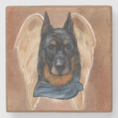 Beauceron Stenen Onderzetter (Voorkant)