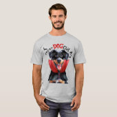 Beauceron Vampire Dog Funny Halloween T-shirt (Voorkant volledig)