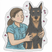 Beauceron - Werk Sticker (Voorkant)