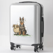 Beauceron - Werkende Auto Sticker (Koffer)