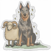 Beauceron - Werkende Auto Sticker (Voorkant)