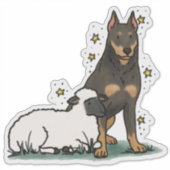 Beauceron - Werkende Autodecal Sticker (Voorkant)