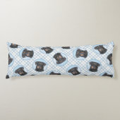 Beauceron Zwart en Tan Schilderen Sheepdog Dog Art Lichaamskussen (Voorkant)