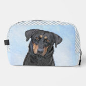 Beauceron Zwart en Tan Schilderen Sheepdog Dog Art Toilettasje (Voorkant)