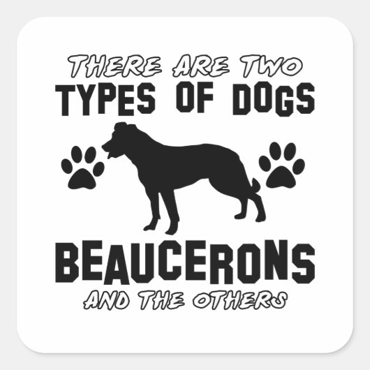 Beaucerons design vierkante sticker (Voorkant)