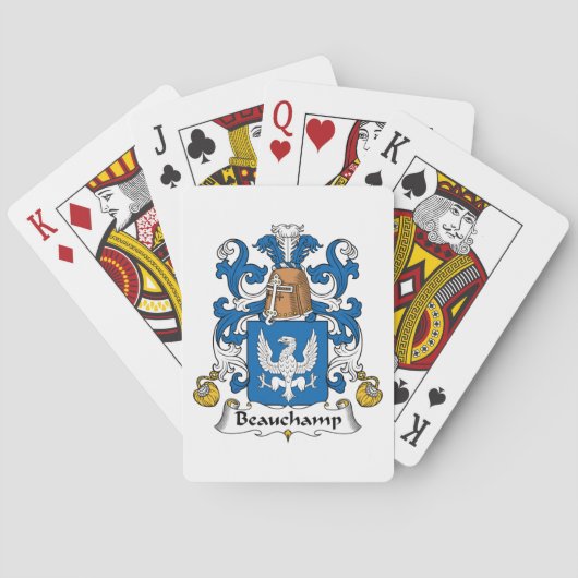 Beauchamp Family Crest Speelkaarten (Achterkant)