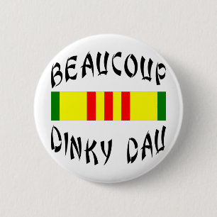 Beaucoup Dinky Dau Vietnam Ronde Button 5,7 Cm