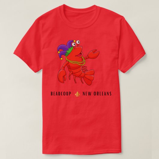 Beaucoup New Orleans Crawfish T-shirt (Design voorkant)