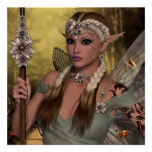 Beauely Brown Elf Poster