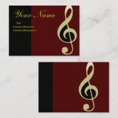 Beauely Gold Treble Clef Visitekaartje (Voorkant / Achterkant)