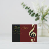 Beauely Gold Treble Clef Visitekaartje (Staand voorkant)