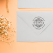 Beauely Rose Bouquet Lineart Name & Address Rubberstempel