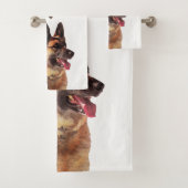 Beauely Watercolo German Shepherd Bad Handdoek (Insitu)