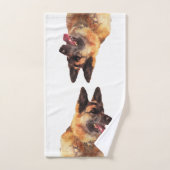 Beauely Watercolo German Shepherd Bad Handdoek (Handdoek)