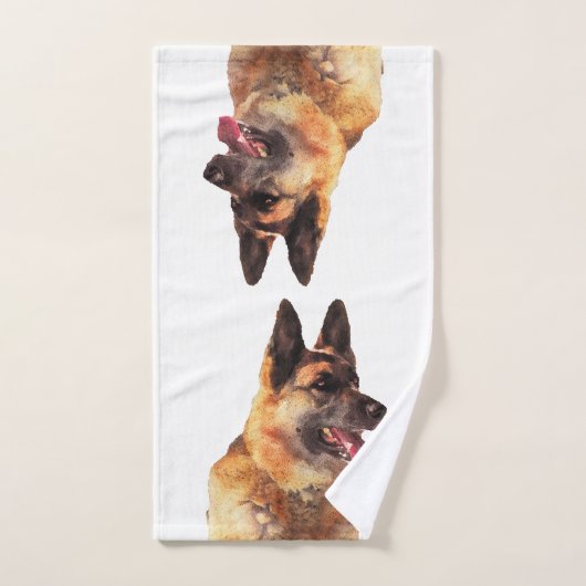 Beauely Watercolo German Shepherd Bad Handdoek (Handdoek)