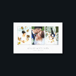 Beauely Wedding Photo Collage Canvas Afdruk<br><div class="desc">Canvas drukt af met een trouwfotocollage met drie foto's in dunne grijze lijsten op een witte afdruk. Personaliseer me met drie trouwfoto's,  uw namen,  en trouwdatum!</div>