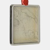 Beaufort Harbour, NC Metalen Ornament (Rechts)