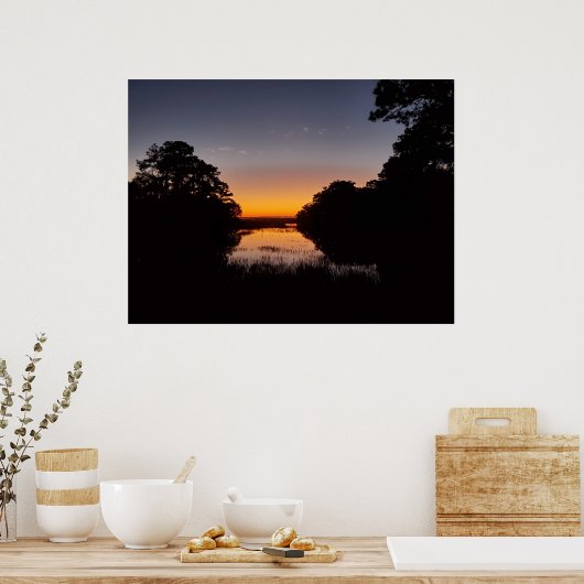 Beaufort Hilton Head South Carolina Marsh Sunset Poster (Keuken)