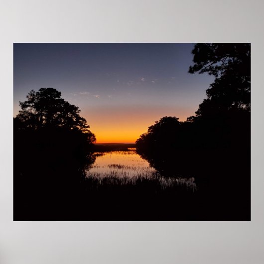 Beaufort Hilton Head South Carolina Marsh Sunset Poster (Voorkant)
