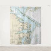 Beaufort Inlet en deel van Core Sound Chart Wandkleed (Voorkant)