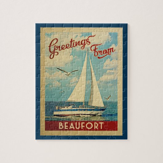 Beaufort Jigzaag Puzzle Sailboat NC Legpuzzel (Verticaal)