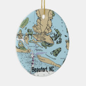 Beaufort NC Chart Keramisch Ornament (Rechts)