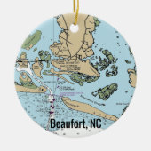 Beaufort NC Chart Keramisch Ornament (Voorkant)