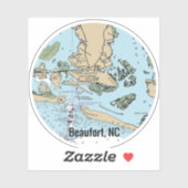 Beaufort NC Chart Sticker (Vel)