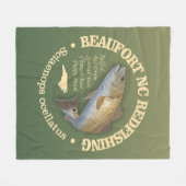 Beaufort NC (roodbaars) Fleece Deken (Voorkant (Horizontaal))