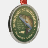 Beaufort NC (roodbaars) Metalen Ornament (Rechts)