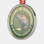 Beaufort NC (roodbaars) Metalen Ornament (Links)