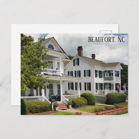 Beaufort North Carolina Historische Huizen Reizen Briefkaart (Voorkant / Achterkant)