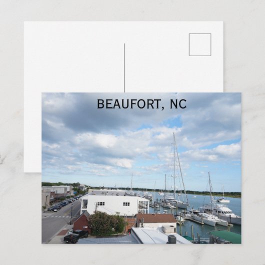 Beaufort North Carolina Reisfoto Briefkaart (Voorkant / Achterkant)