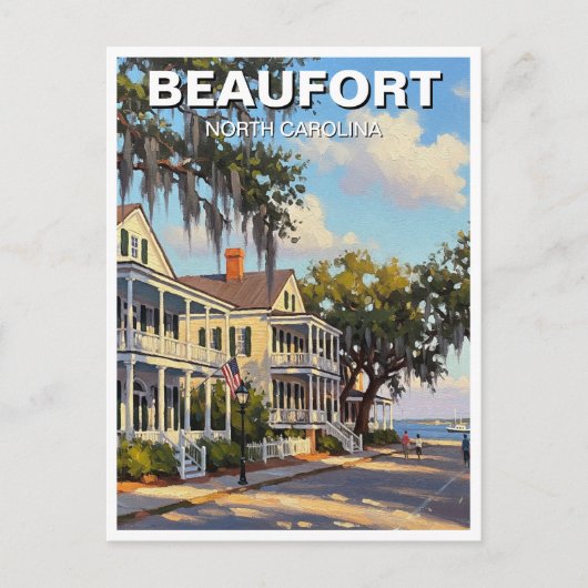 Beaufort North Carolina Souvenir Briefkaart (Voorkant)